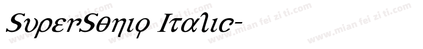 SuperSoniq Italic字体转换